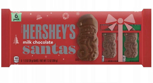 Hershey's Milk Chocolate Santas 204g USA 6 pack świąteczne figurki Ameryka