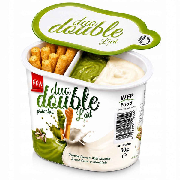 Krem Pistacjowy i Mleczny z Grissini Duo Double 50g Import Turcja