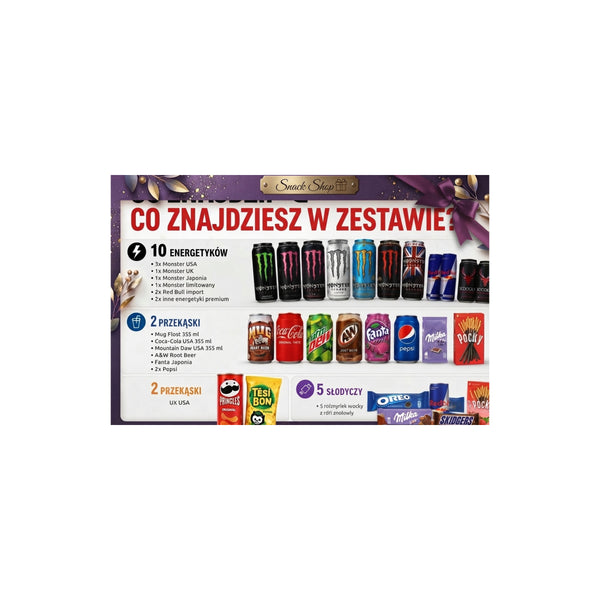 Zestaw Prezentowy XXL ze Słodyczami i Napojami z Całego Świata (24 Produkty)