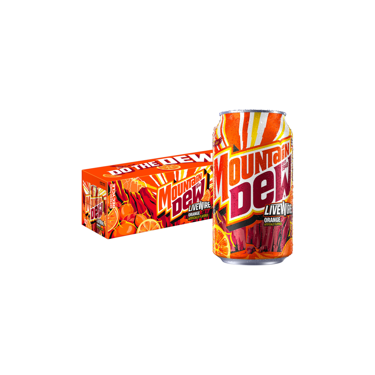 Mountain Dew LiveWire Orange Zestaw 12x355 ml (USA)