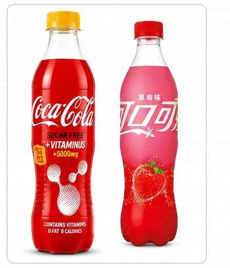 Coca-Cola Sugar Free + Vitamins + Coca-Cola Truskawkowa 2x500 ml