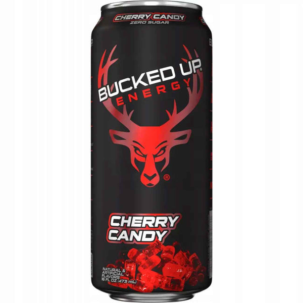 Bucked Up Cherry Candy Zero Sugar 473 ml - Funkcjonalny Energetyk USS Gym