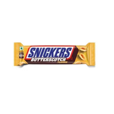 Baton Snickers Butterscotch z nugatem i karmelem o smaku toffi w mlecznej czekoladzie