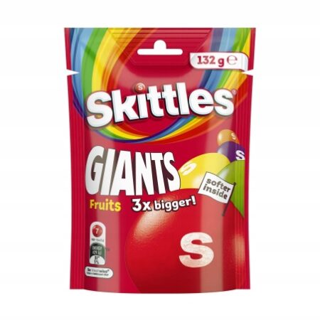 Skittles Fruits Giants i duże kolorowe drażetki