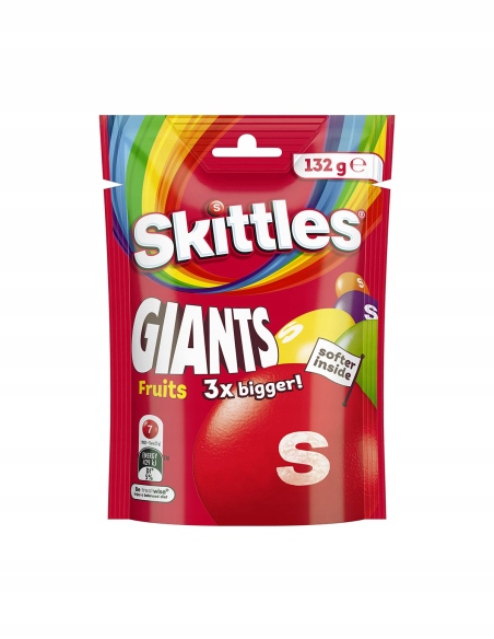 Skittles Fruits Giants i duże kolorowe drażetki