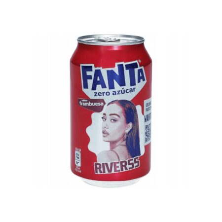 alt="Fanta Frambuesa Zero 330 ml – malina bez cukru z Hiszpanii"
