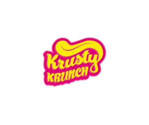 alt="Logo marki Krusty Krunch – producenta słodkich przekąsek z popcornu"
