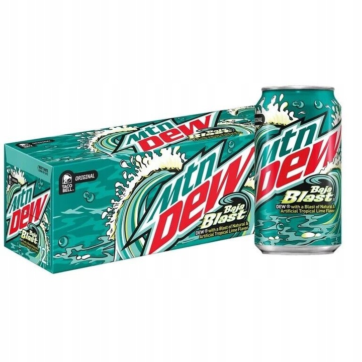Mountain Dew Baja Blast 12-pack – napój gazowany o tropikalnym smaku limetki
