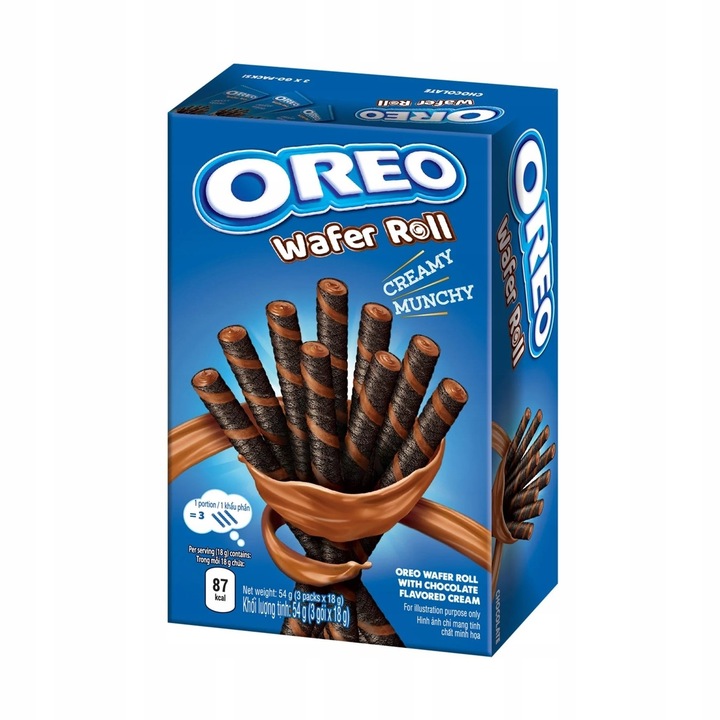 alt="Oreo Wafer Roll Chocolate – czekoladowe waflowe rurki Oreo"