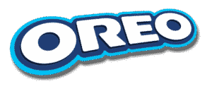 Logo Oreo – czarny napis Oreo na białym tle, symbol klasycznych ciastek Oreo