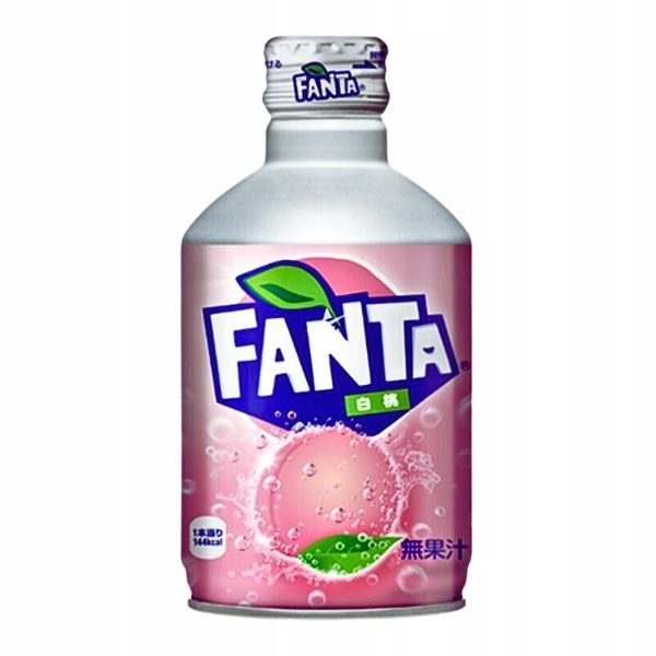 Fanta White Peach 300ml – japoński napój o smaku białej brzoskwini w aluminiowej butelce