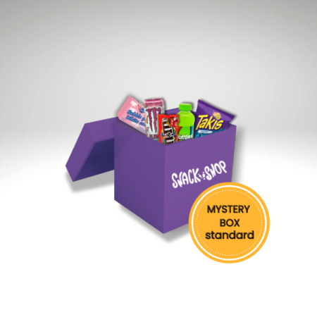 mystery box standard z przekąskami i napojami z zagranicy w boxie niespodziance