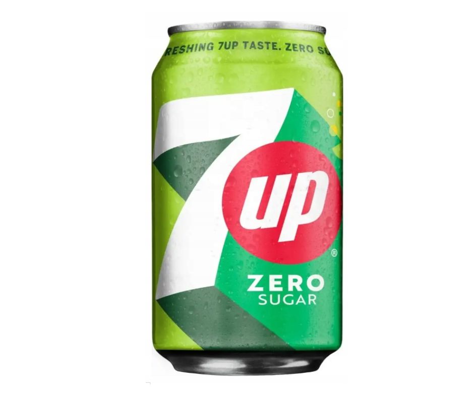 7UP Zero Sugar – napój bez cukru z Niemiec w puszce 330 ml, cytrusowe orzeźwienie dostępne w Snack Shop