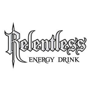 Logo Relentless – marka napojów energetycznych z UK