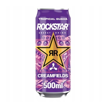 Rockstar Tropical Guava Creamfields 500ml – energy drink o tropikalnym smaku guawy, limitowana edycja inspirowana festiwalem Creamfields