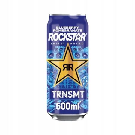 Rockstar Blueberry Pomegranate 500ml – energy drink o smaku jagód i granatu, napój energetyczny pełen owocowej świeżości i mocy