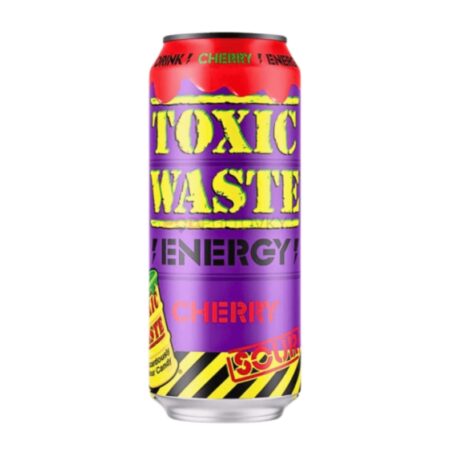 TOXIC WASTE Sour Cherry – napój energetyczny o wiśniowym smaku w puszce 500 ml