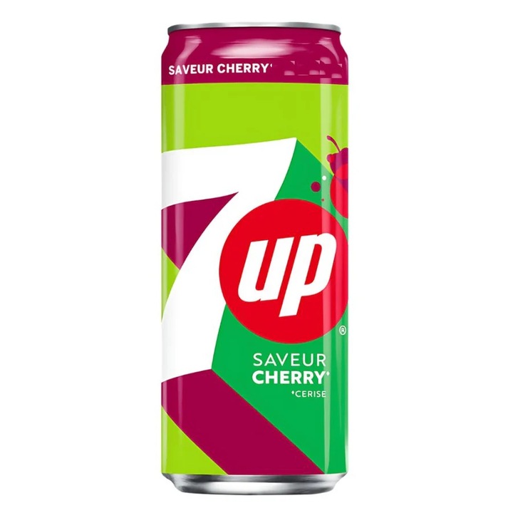 Puszka 7UP Cherry 330 ml w wersji z Francji