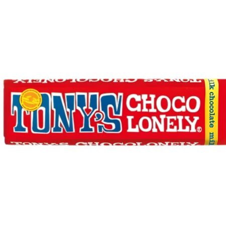 Tabliczka czekolady mlecznej Tony's Chocolonely 50 g w charakterystycznym opakowaniu