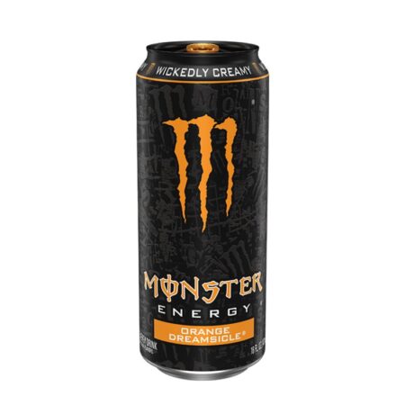 Puszka Monster Energy Wickedly Creamy Orange o pomarańczowym designie