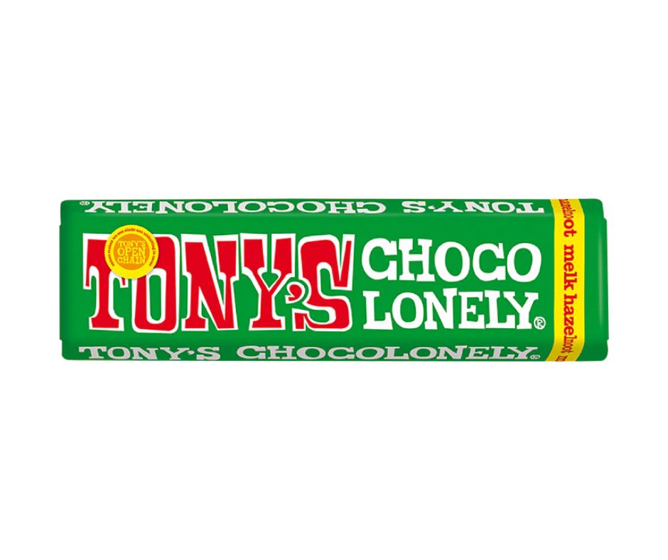 Tony's Chocolonely Milk Hazelnut – mleczna czekolada z orzechami laskowymi