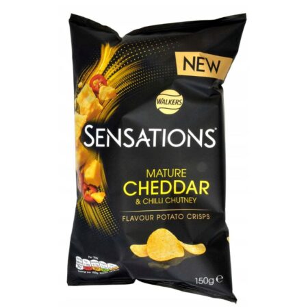 Chipsy Lay's Sensations Cheddar & Chilli Chutney 150 g – chrupiąca przekąska premium o serowo-pikantnym smaku