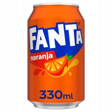 Fanta Naranja Orange 330 ml – hiszpańska Fanta o intensywnym smaku pomarańczy