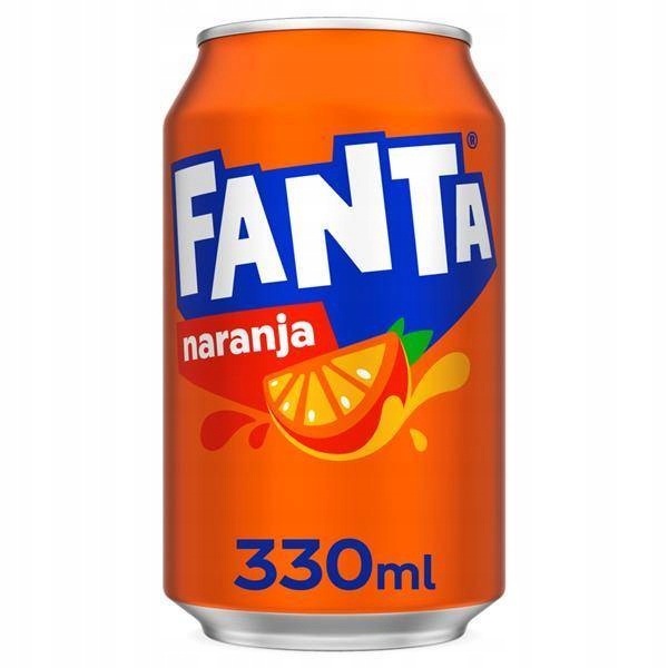 Fanta Naranja Orange 330 ml – hiszpańska Fanta o intensywnym smaku pomarańczy