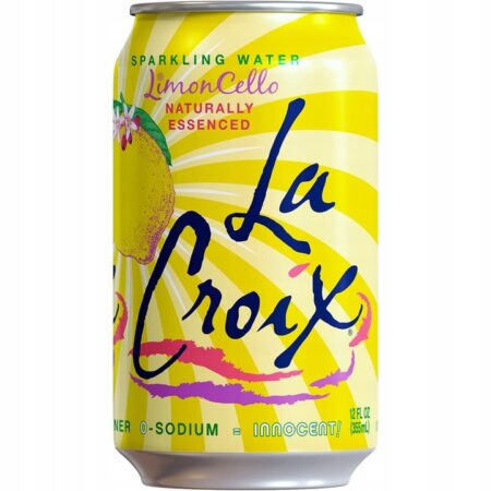 La Croix Sparkling Limoncello 355 ml – woda gazowana smakowa bez cukru o cytrynowym aromacie w puszce